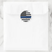 Thin Blue Line - Rechtsdurchsetzung Herzlichen Glü Runder Aufkleber (Tasche)