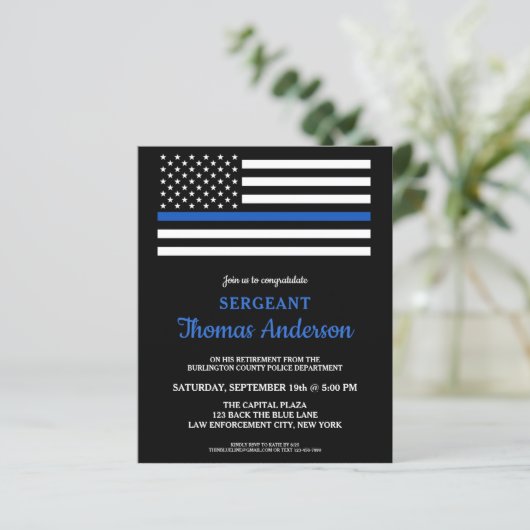 Thin Blue Line, Referent für Haushalt (Stehend Vorderseite)