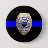 Thin Blue Line Remüde Abzeichen Medallion Schaltfl Button (Vorderseite)