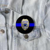 Thin Blue Line Remüde Abzeichen Medallion Schaltfl Button (Beispiel)