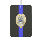 Thin Blue Line Remüde Officer Abzeichen Autolufterfrischer (Rückseite)