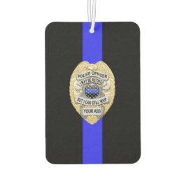 Thin Blue Line Remüde Officer Abzeichen Autolufterfrischer