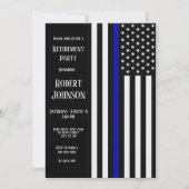 Thin Blue Line Retirement Einladung (Vorderseite)