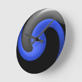 Thin Blue Line Runde Wanduhr (Winkel)