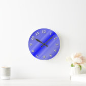 Thin Blue Line Runde Wanduhr (Zuhause)