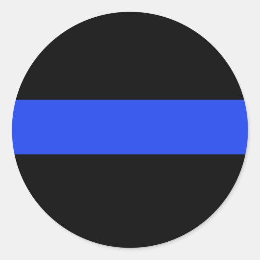 Thin Blue Line Runder Aufkleber (Vorderseite)