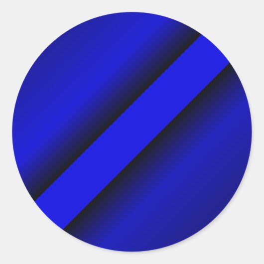 Thin Blue Line Runder Aufkleber (Vorderseite)