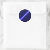 Thin Blue Line Runder Aufkleber (Tasche)