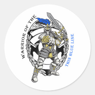 THIN BLUE LINE RUNDER AUFKLEBER