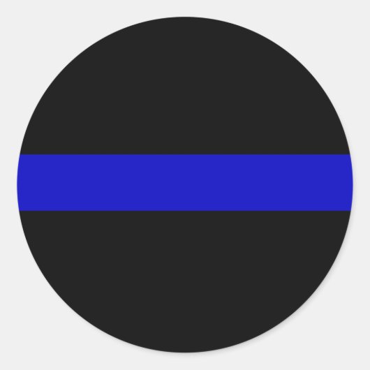 Thin Blue Line Runder Aufkleber (Vorderseite)