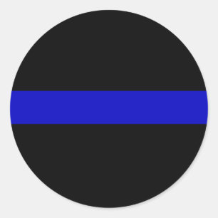 Thin Blue Line Runder Aufkleber