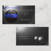 Thin Blue Line - Saluting Balls aus Stahl Visitenkarte (Vorne/Hinten)