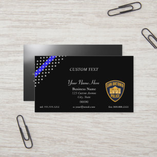 Thin Blue Line San Antonio Business Card Visitenkarte