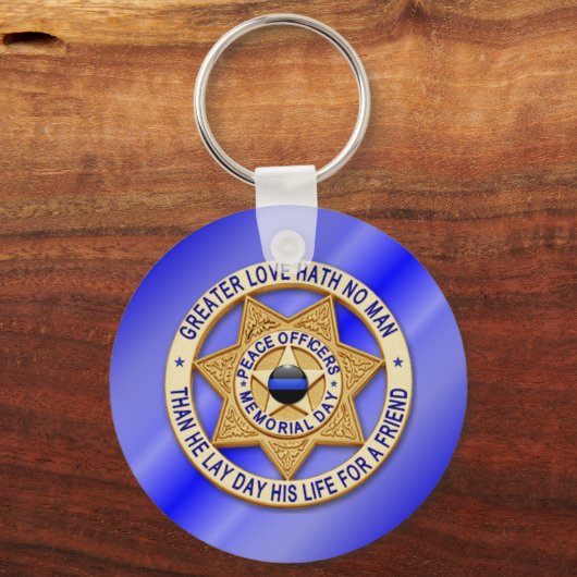 Thin Blue Line Schlüsselanhänger (Rückseite)