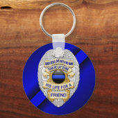 Thin Blue Line Schlüsselanhänger (Vorderseite)