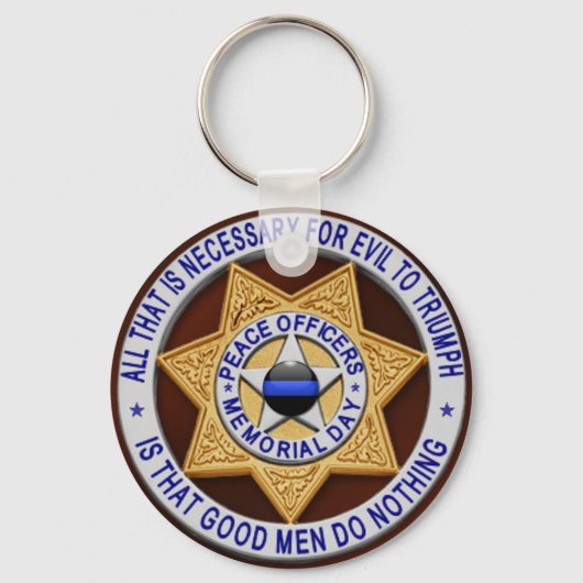 Thin Blue Line Schlüsselanhänger (Vorderseite)