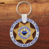 Thin Blue Line Schlüsselanhänger (Rückseite)