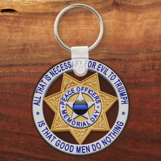 Thin Blue Line Schlüsselanhänger (Rückseite)