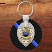 Thin Blue Line Schlüsselanhänger (Rückseite)