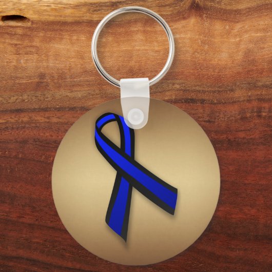 Thin Blue Line Schlüsselanhänger (Vorderseite)