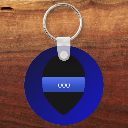 Thin Blue Line Schlüsselanhänger (Rückseite)