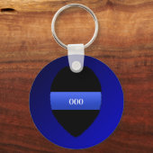 Thin Blue Line Schlüsselanhänger (Vorderseite)