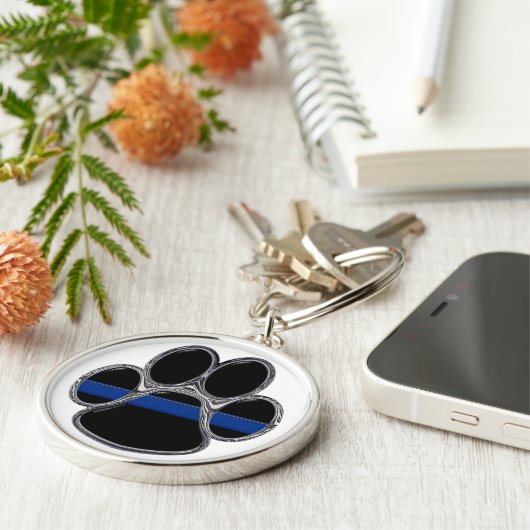 Thin Blue Line Schlüsselanhänger (Seite)