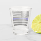 THIN BLUE LINE SCHNAPSGLAS (Rückseite)