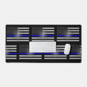 THIN BLUE LINE SCHREIBTISCHUNTERLAGE (Tastatur & Maus)