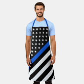 Thin Blue Line Schürze (Getragen)