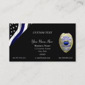 Thin Blue Line sergeant Business Card Visitenkarte (Vorderseite)