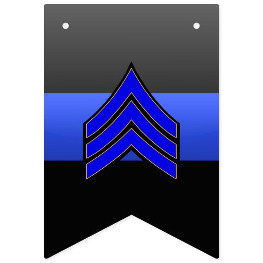 Thin Blue Line Sergeant Werbeaktion Wimpelkette (Zweite Fahne)