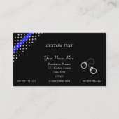 Thin Blue Line Shackles Business Card Visitenkarte (Vorderseite)