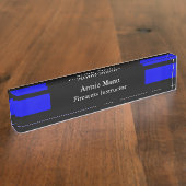 Thin Blue Line - Sharp Design Name Plate Namensplakette (Seite)