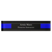 Thin Blue Line - Sharp Design Name Plate Namensplakette (Vorderseite)