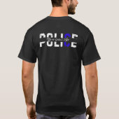 Thin Blue Line Shirt für Strafverfolgung (Rückseite)