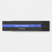 Thin Blue Line - Signatur der Polizei an der Tanks Türschild (Vorderseite )