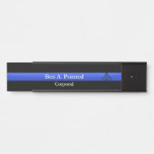 Thin Blue Line - Signatur der Polizei an der Tanks Türschild (Vorderseite )