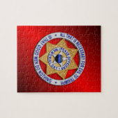 Thin Blue Line Star Abzeichen Puzzle (Horizontal)