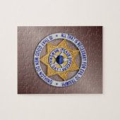 Thin Blue Line Star Abzeichen Puzzle (Horizontal)