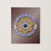 Thin Blue Line Star Abzeichen Puzzle (Vertikal)