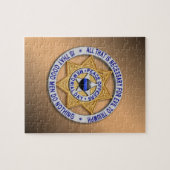 Thin Blue Line Star Abzeichen Puzzle (Horizontal)