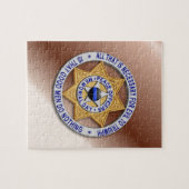 Thin Blue Line Star Abzeichen Puzzle (Horizontal)