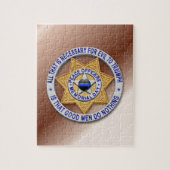 Thin Blue Line Star Abzeichen Puzzle (Vertikal)