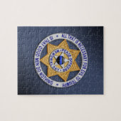 Thin Blue Line Star Abzeichen Puzzle (Horizontal)