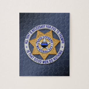 Thin Blue Line Star Abzeichen Puzzle