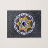 Thin Blue Line Star Abzeichen Puzzle (Horizontal)