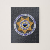 Thin Blue Line Star Abzeichen Puzzle (Vertikal)