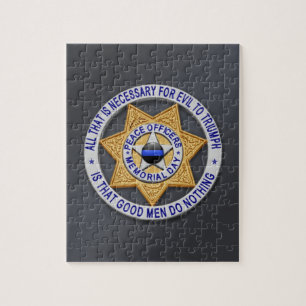 Thin Blue Line Star Abzeichen Puzzle