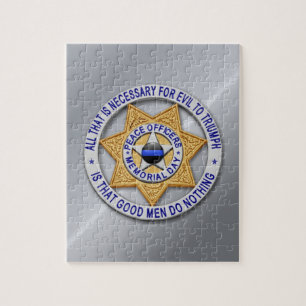 Thin Blue Line Star Abzeichen Puzzle